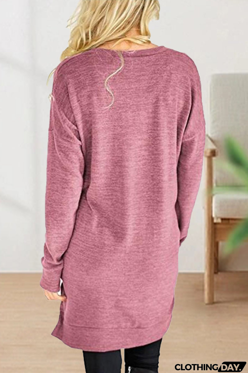 Casual Solid Solid Color V Neck T-Shirts