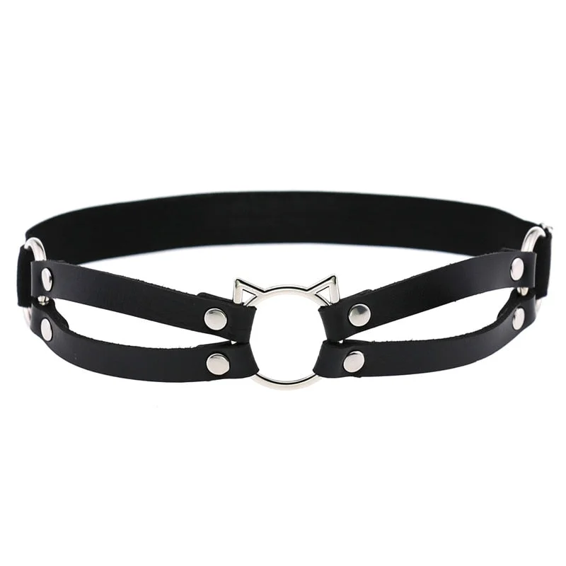 Newest Womens Sexy Elasticity Harness Heart Leg Chain Garter Belts Cosplay Spike High Quality Elastic Thigh Ring Garter