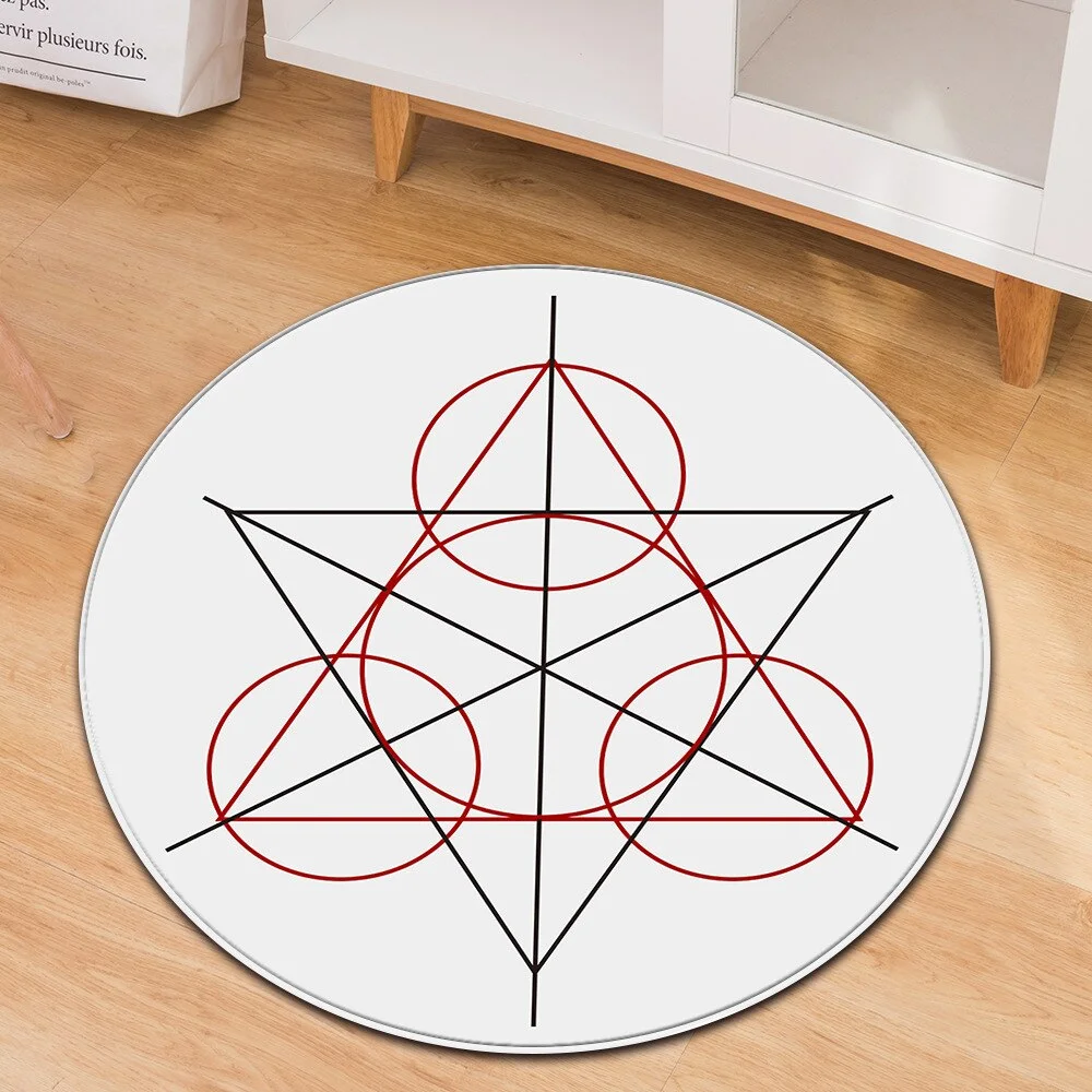 Modern Round Carpet Computer Chair cushion Kids Room Carpet 3D Printing Bedroom Floor Bedside Mat Living Room  Decoration Rug