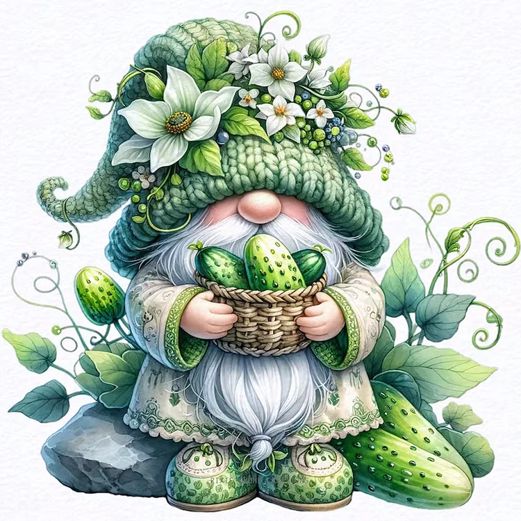 Gnome Cucumber - Full Round - Diamond Painting(30*30cm)