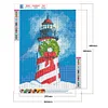5D Kit Rhinestone DIY Wreath Lighthouse Full Round Drill Diamond Painting