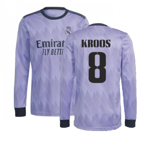 Real Madrid Toni Kroos 8 Away Langarm Trikot 2022-2023