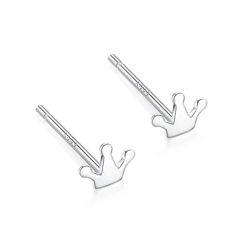 1 Pair 925 Sterling Silver Star Heart Shape Ear Studs