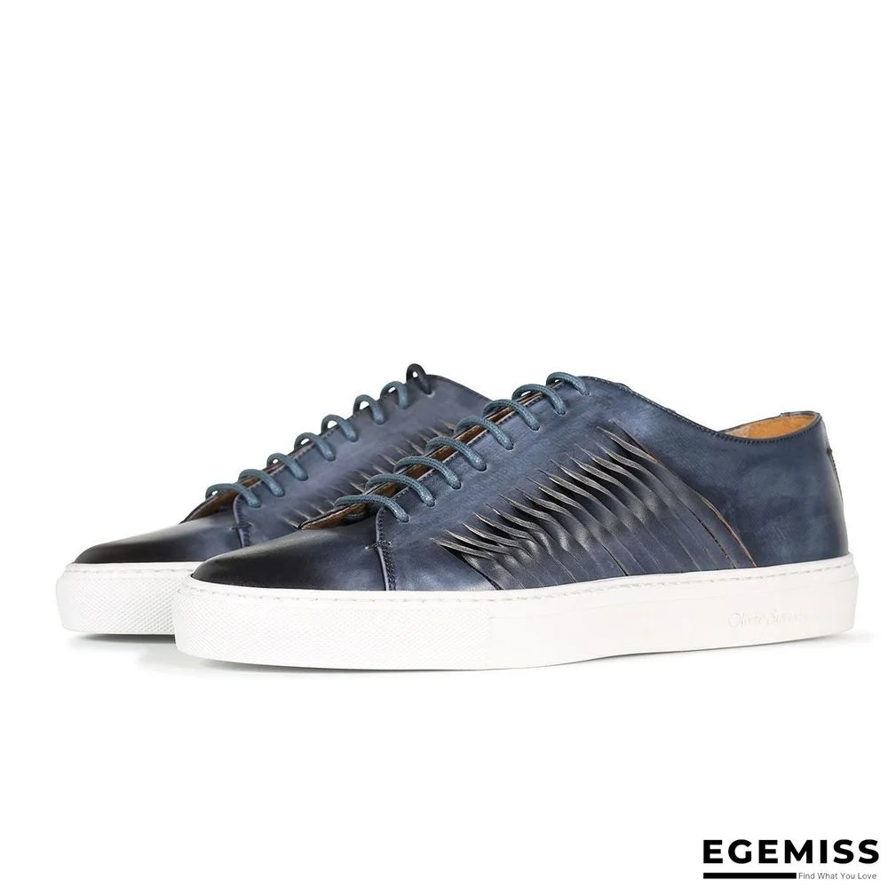 Light Brown Antiqued  Leather Trainer | EGEMISS