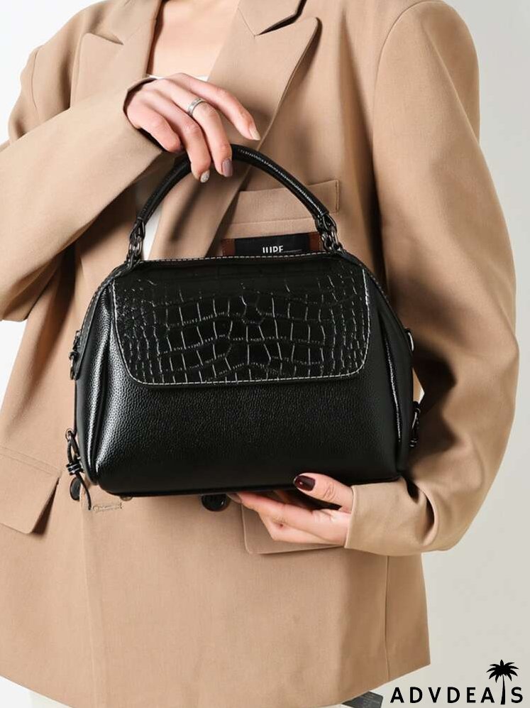 Croc Embossed Dome Bag