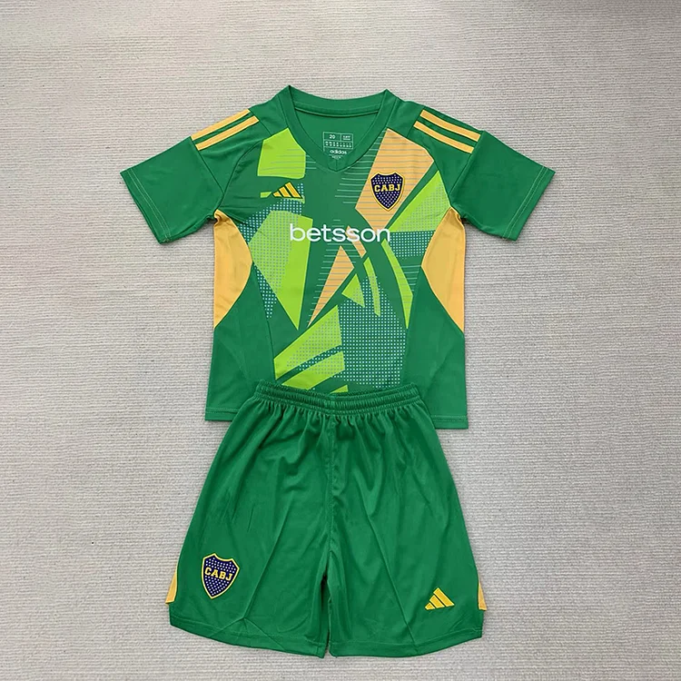 24/25 Boca Green Goalkeeper Jersey - Kids Kit