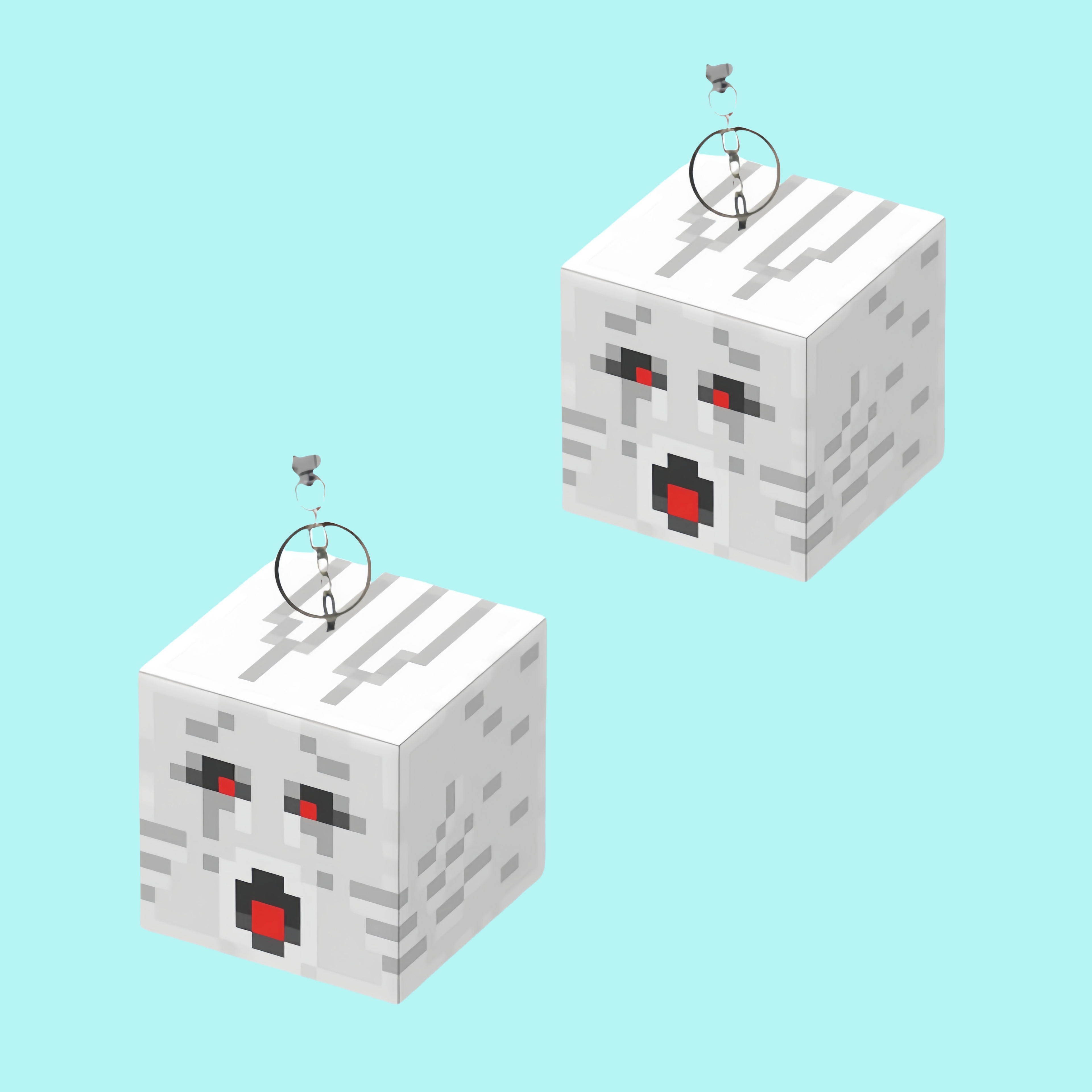 Ghast Plush keychain - Ghast Plush Minecraft keychain - Ghast Plush Key ring 2PCS Jjk Cat Ear Plush