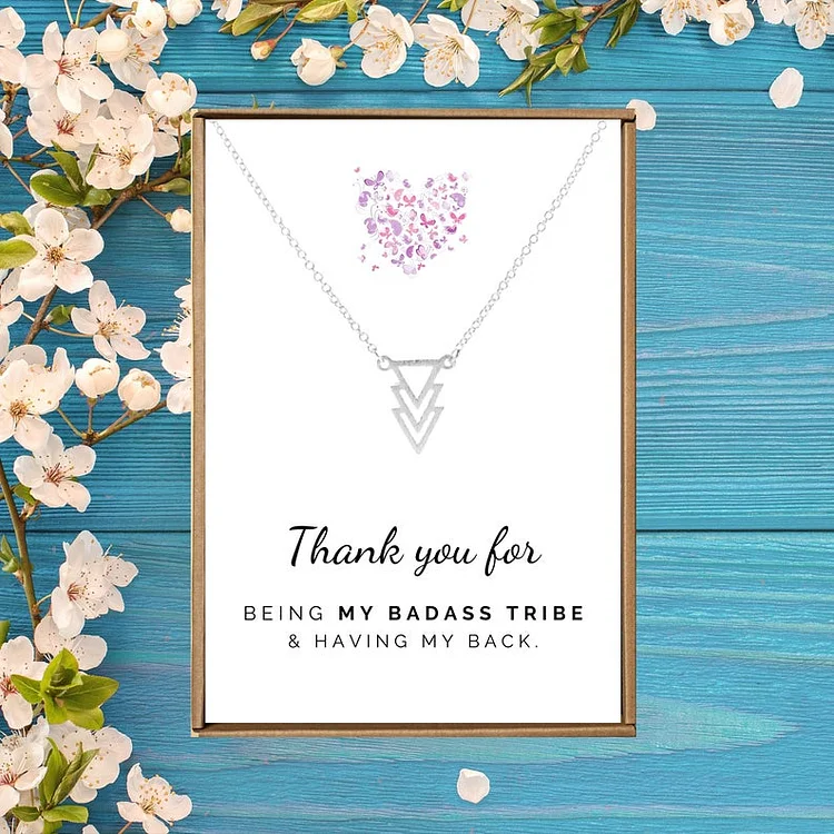 To My Badass Tribe Friendship Necklace "Thank You for Being My Badass Tribe"