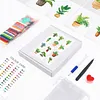 12 pi&egrave;ces de plante en pot - 1 kit de peinture en diamant carr&eacute; &agrave; perceuse DIY 5D pour adultes d&eacute;butants d&eacute;coration int&eacute;rieure peintures diamants art 5,91x7,09 in