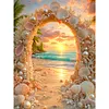 Diamond Painting -DIY Round Drill Sunset Coral Coast Arch