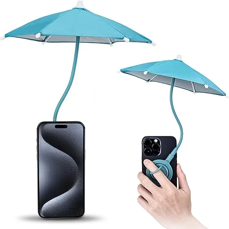 Magnetic Cell Phone Umbrella for Sun,Universal Cute Phone Sunshade Shield Cover with 360° 