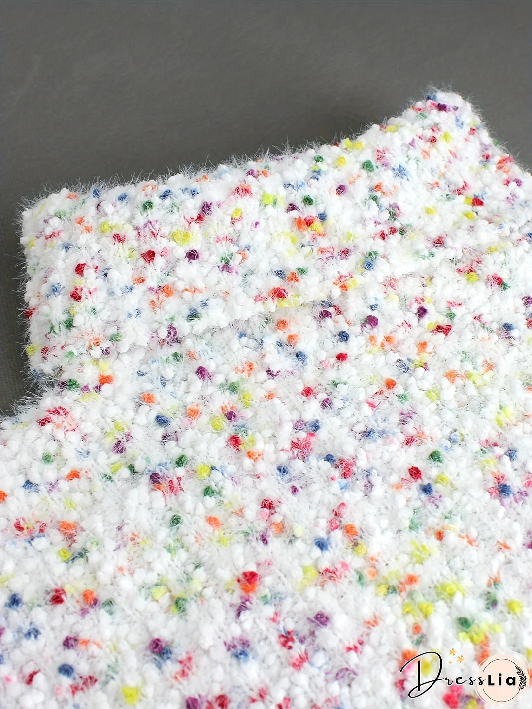 Colorful Dot Turtle Neck Pullover Sweater, Casual Long Sleeve Crop Sweater, Women's Clothing