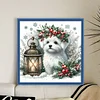 Christmas Puppy-11CT Stamped Cross Stitch 40*40cm/15.75*15.75in