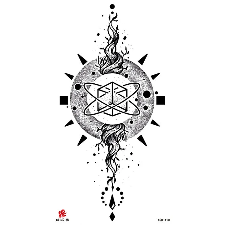 Waterproof Temporary Tattoo Sticker Chest Black Flash Tattoos Wolf Tiger Dragons Sexy Flower Body Art Arm Fake Tatoo Women Men