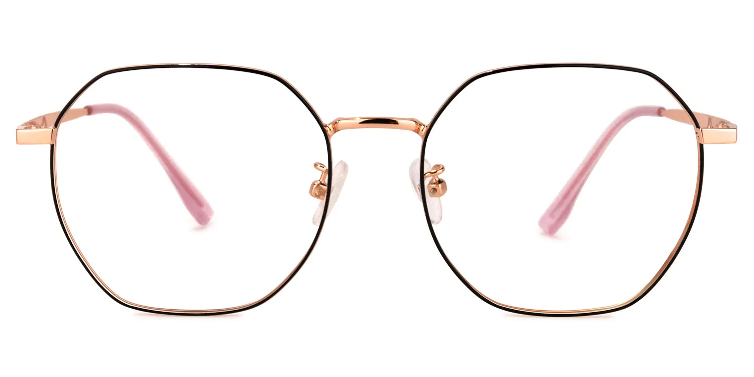 Lilly Rosa-Schwarz Geometrisch Brille Rosa-Schwarz