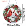 Cardinal de No&euml;l double face - Pendentif bricolage 5d