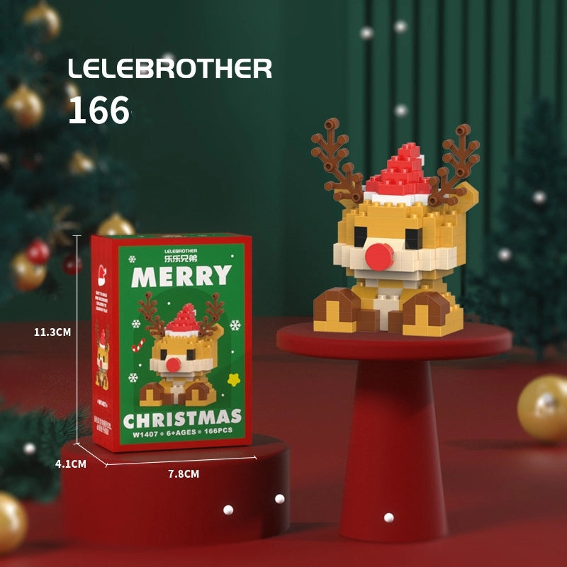 Compatible With Small Particles Christmas Building Blocks Suit Children Assembled Christmas Tree Toys Santa Claus