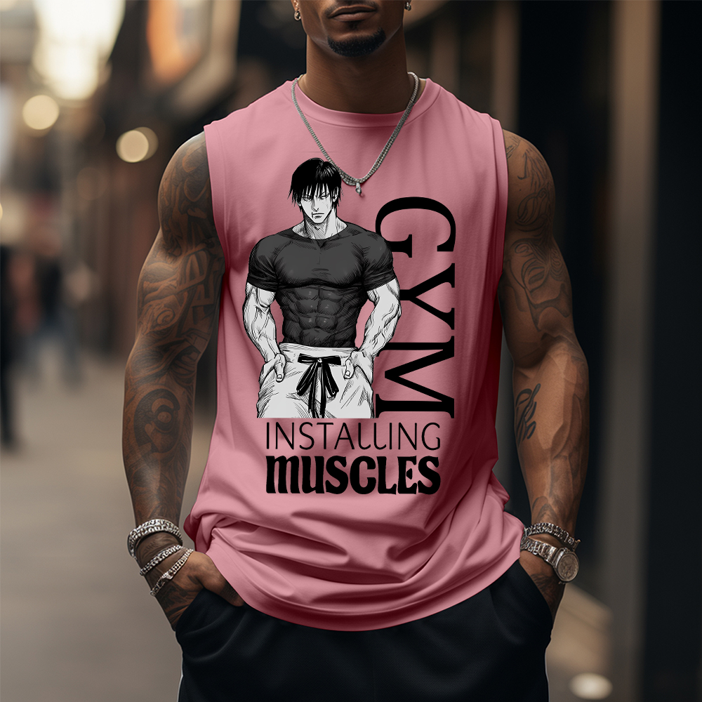 Men's Anime Print Ultimate Gym Tank Top