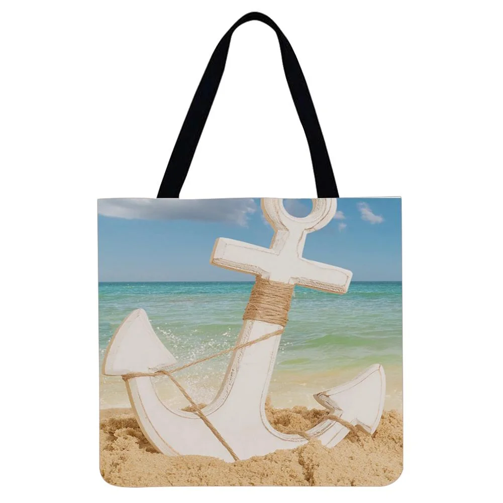 Linen Tote Bag -  Anchor