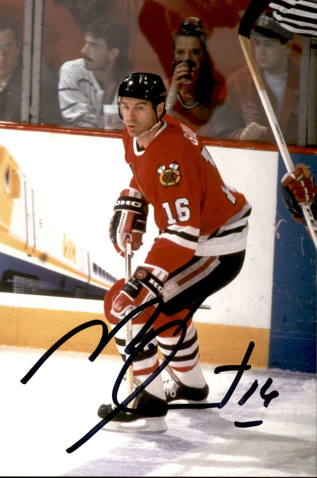 Michel Goulet SIGNED autographed 4x6 Photo Poster painting CHICAGO BLACKHAWKS #3