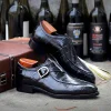 Mens Side Buckle Dress Shoes