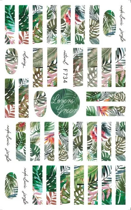 3D Flowers Charms Nail Art Decoration Stickers Geometry Leaf Floral Decorations Nail Design Gel Polish Summer Decals Wraps-Nail Inspo