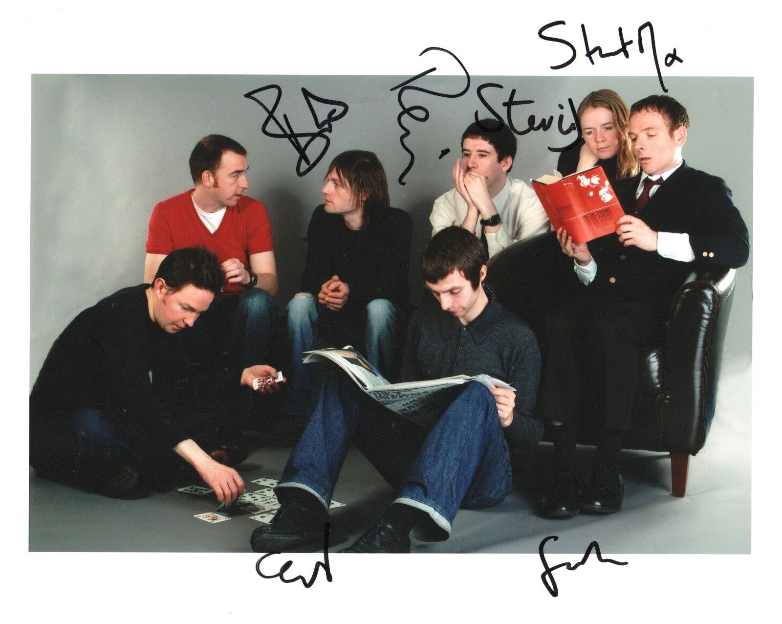 Belle & Sebastian REAL hand SIGNED Photo Poster painting #3 COA by Stuart Murdoch +5