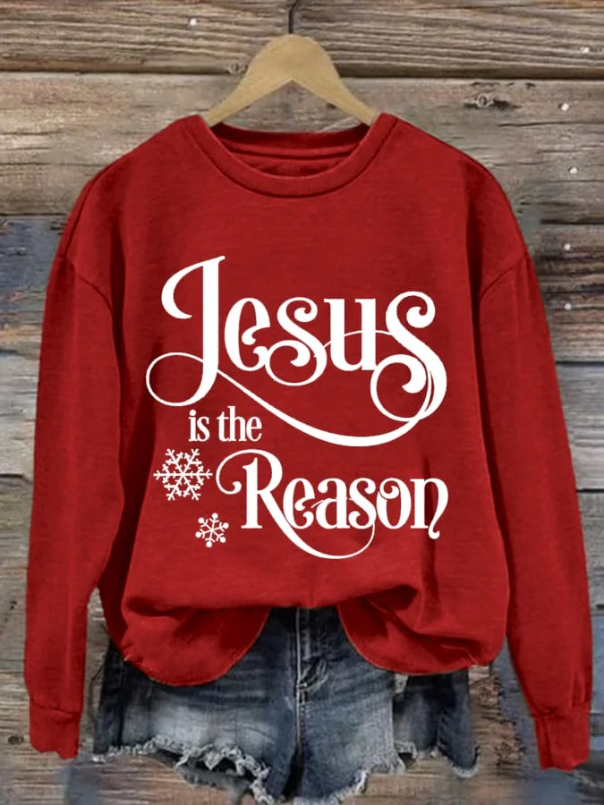 Women'S Jesus Is The Reason Long Sleeve Sweatshirt socialshop