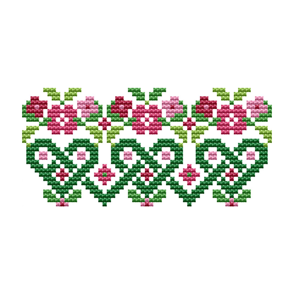 

Pink Flower - 14CT Stamped Cross Stitch - 16*9CM, 501 Original