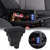 Car Armrest Box with USB Ports Seat Storage Box Fit for Honda Fit Jazz 2008-2013