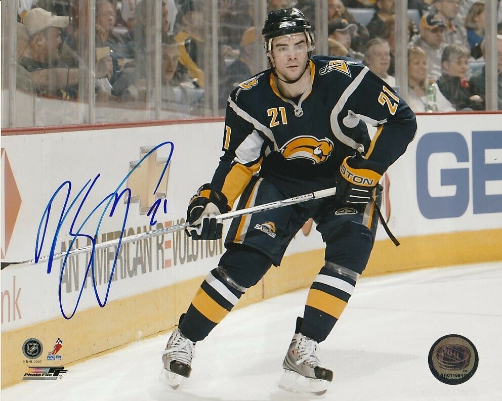 DREW STAFFORD SIGNED BUFFALO SABRES 8x10 Photo Poster painting! Autograph PROOF!