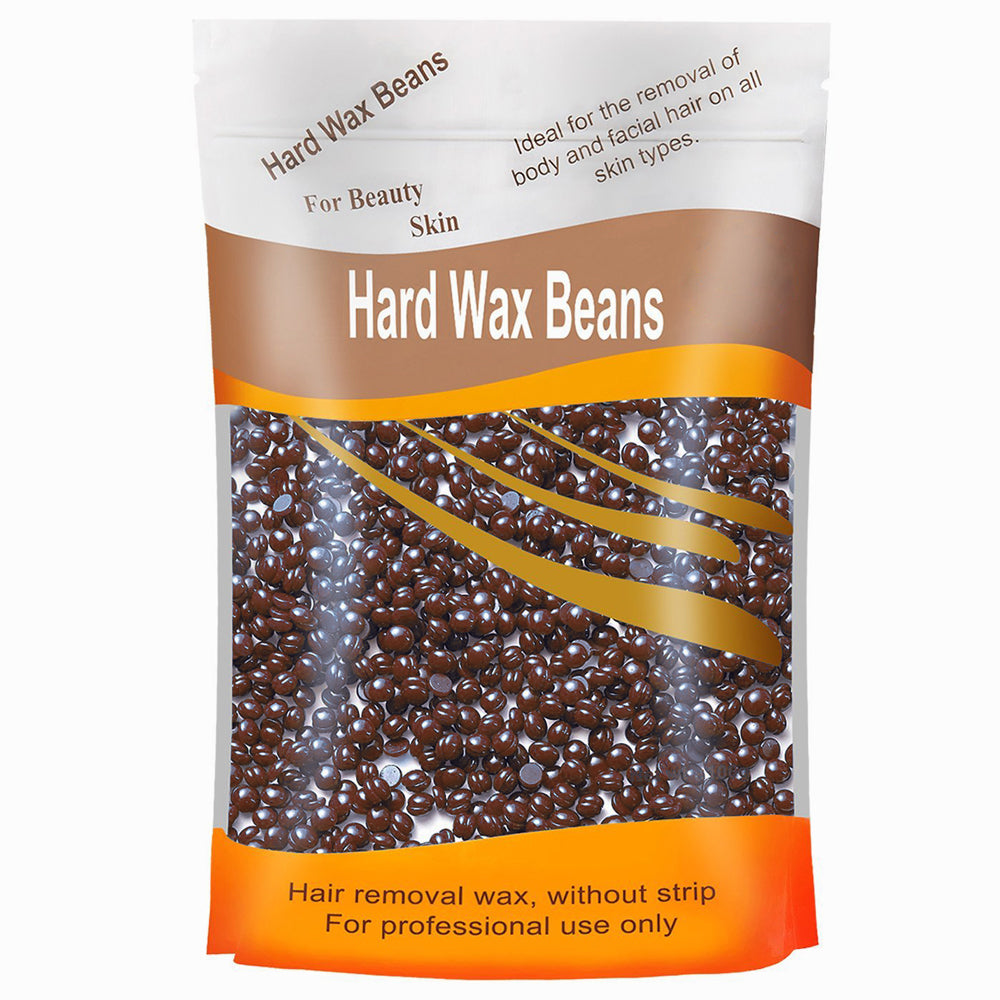 Chocolate Flavor Hair Removal Hard Wax Beans Hard Body Wax Beans For Facial Arm Legs 300g/bag