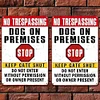 2PCS No Trespassing Dog On Permises Stop Keep Gate Shut Do Not Enter Without Permission Or Owner Persent - Metal Tin Signs Set(12*16Inch) - Animal