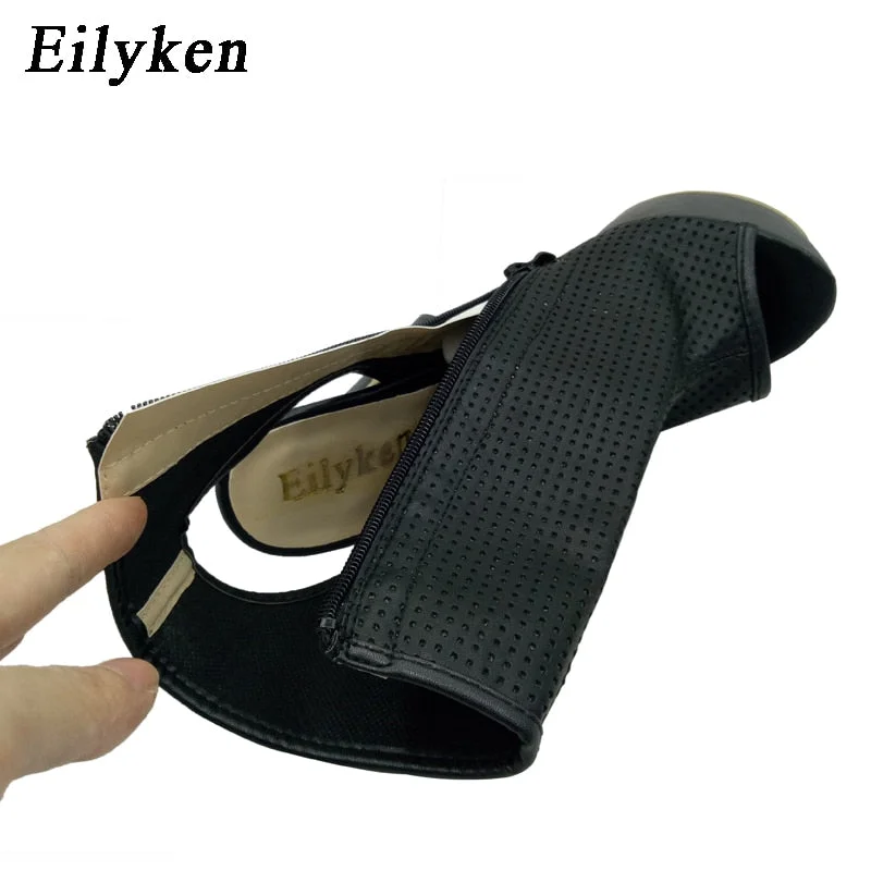 Eilyken New Arrived Women Sandals Pumps shoes Peep Toe Cut-outs shoes Sexy High heels Gladiator Sandals Women Plus size 35-40