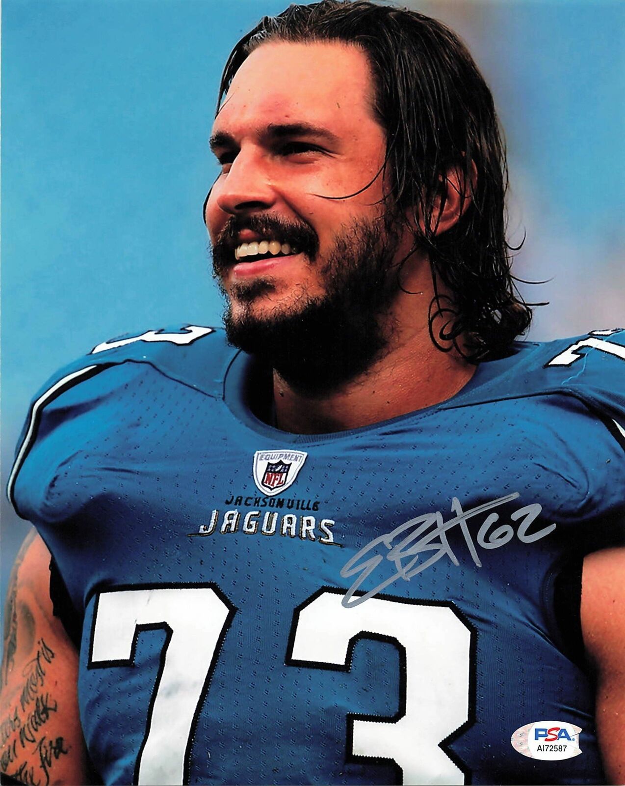 EBEN BRITTON signed 8x10 Photo Poster painting PSA/DNA Jacksonville Jaguars Autographed