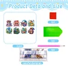 8 PCS Animal - 5D DIY Sticker