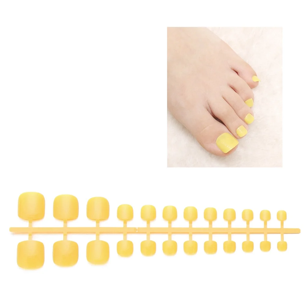 24Pc Soft Pure color oval Frosted Artificial Fake Nail Art Tip Fashion design full cover toe false nails Extension French style-Nail Inspo