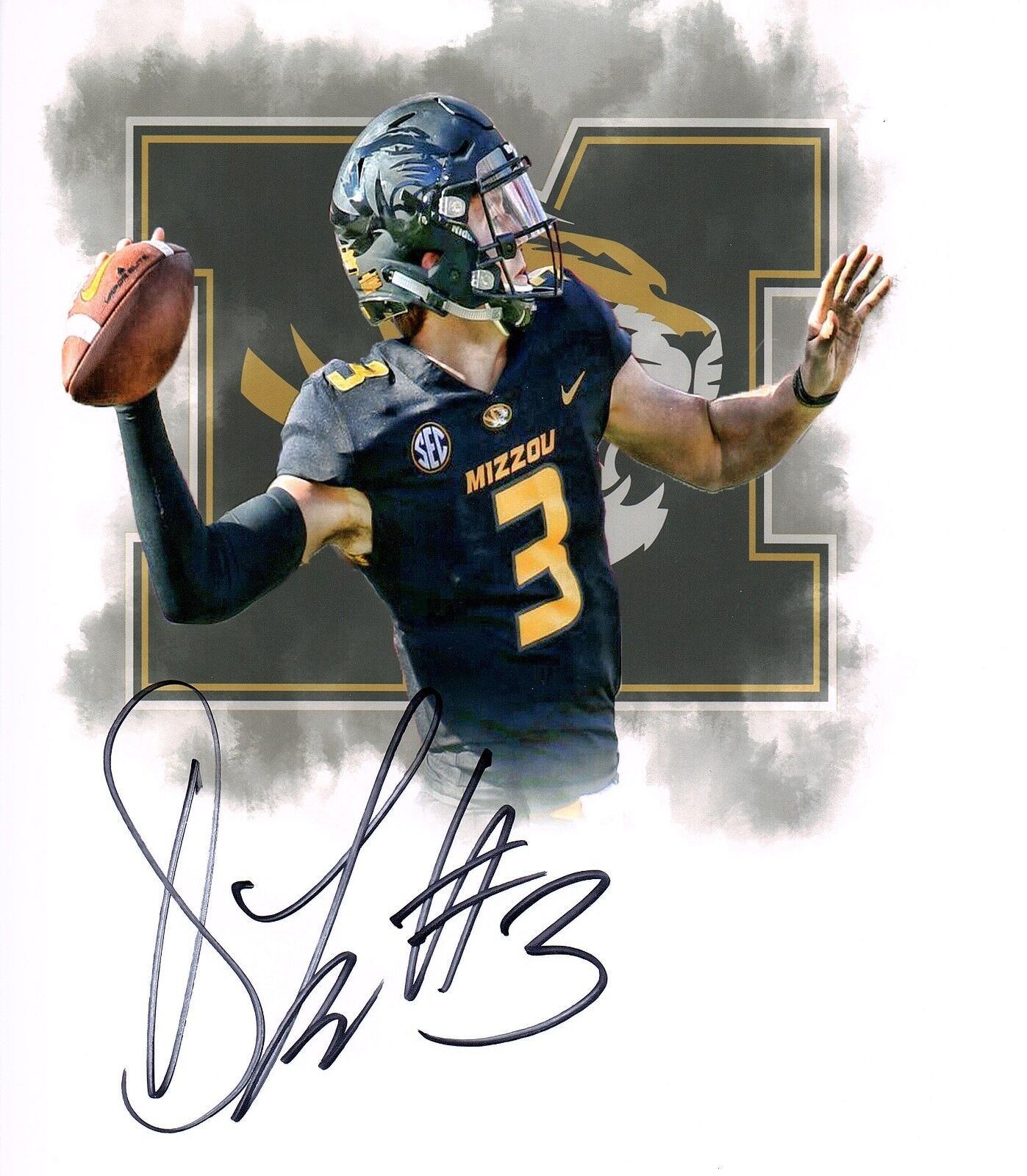 Drew Lock Missouri Tigers Mizzou Reprinted autographed signed 8x10 Photo Poster painting#