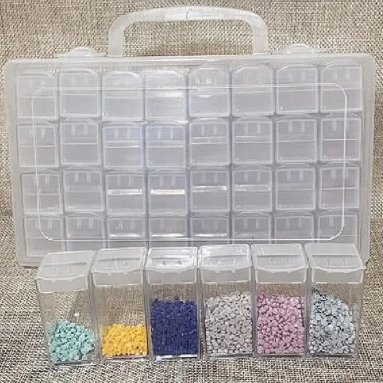 12 Grids Diamond Painting Box Embroidery Rhinestone Beads Storage Organizer