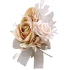 10PCS Neutral Beige Khaki Wedding Catering Bridal Groom Guests Corsage Boutonniere Wrist Artificial Flower Bouquets
