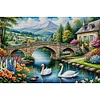 (US Local)Swan Hut-11CT Stamped Cross Stitch Kit(60x40cm)