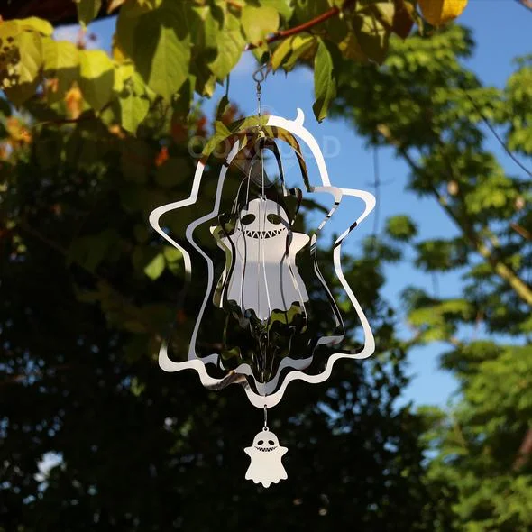 Halloween Themed 3D Optical Illusion Hanging Wind Spinner