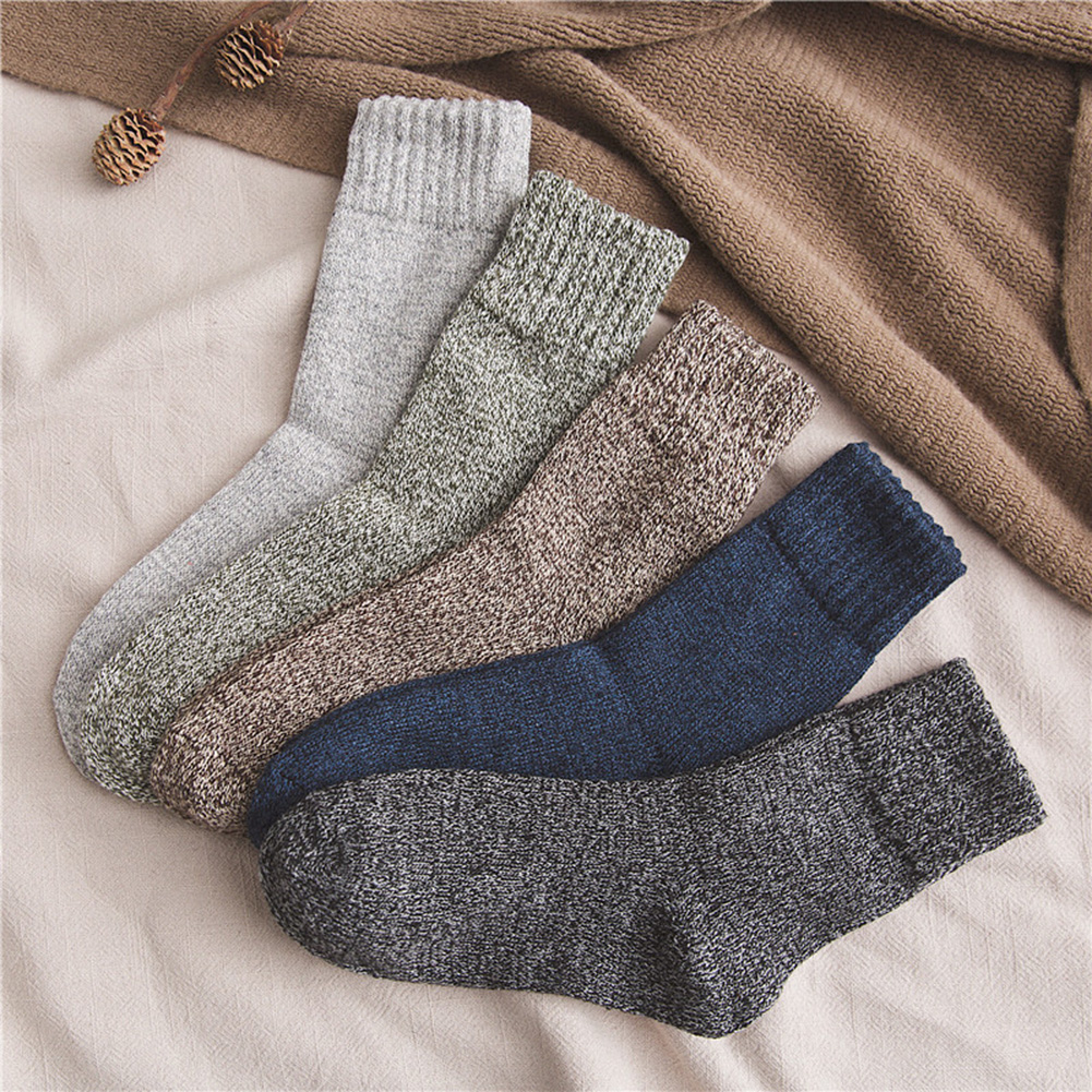 

5 Pairs Pure Color Woollen Socks, 501 Original