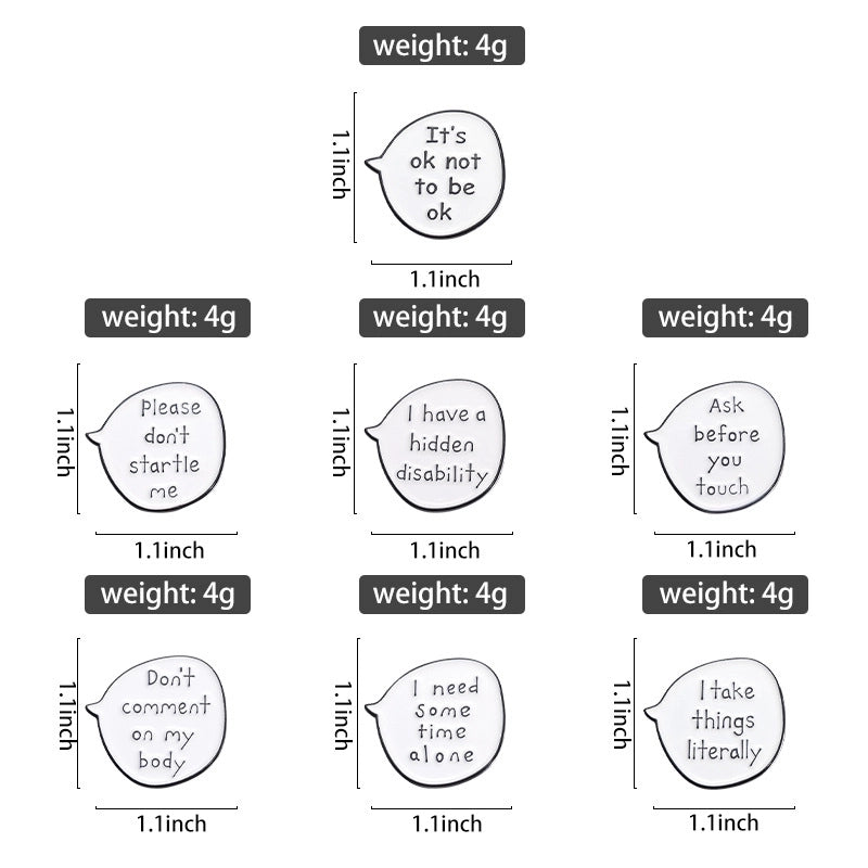 Cartoon Style Modern Style Letter Alloy Stamping Stoving Varnish Plating Women’s Brooches