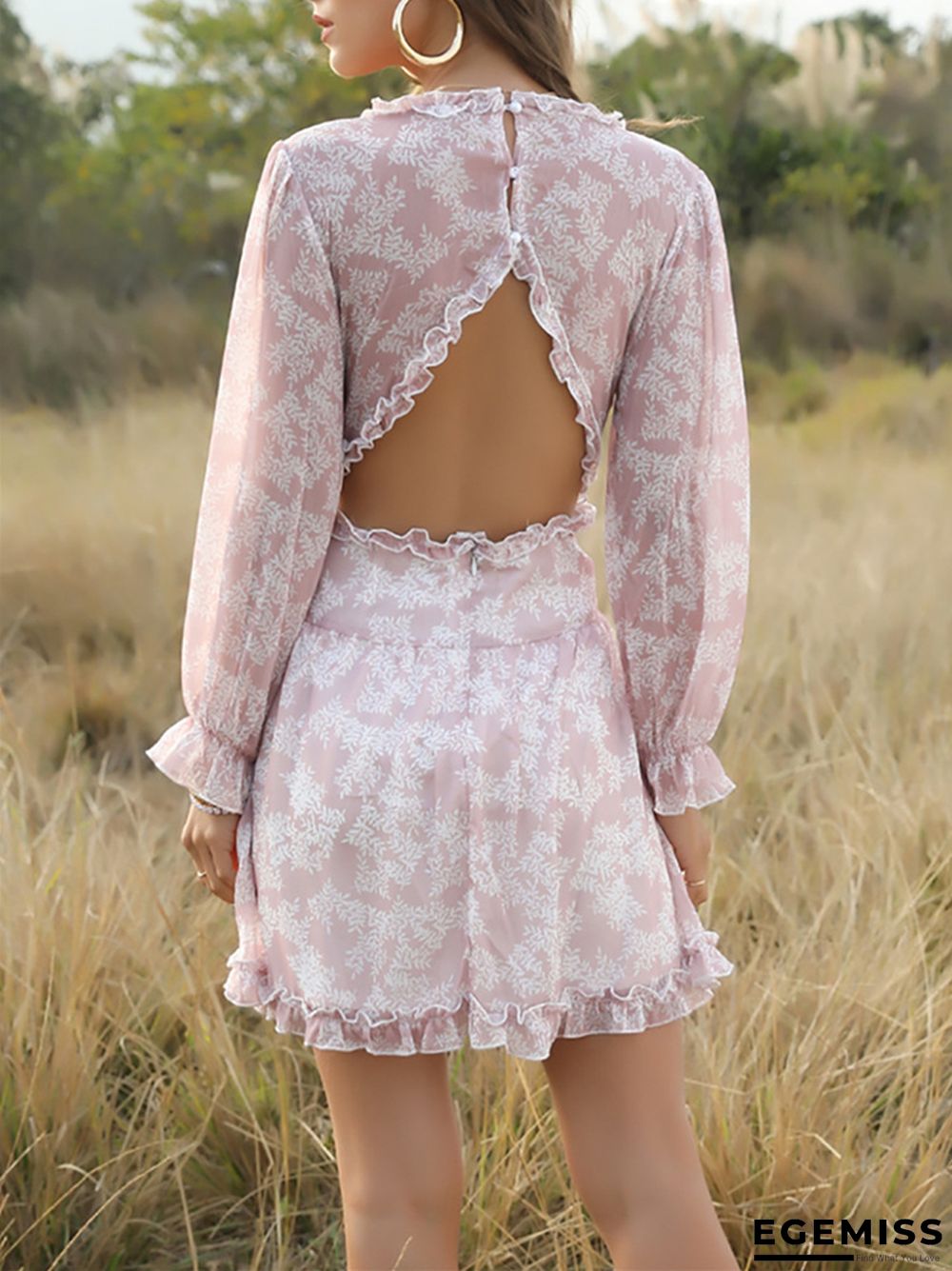 Fashion Short Floral Chiffon Dress Women's Cake Skirt | EGEMISS