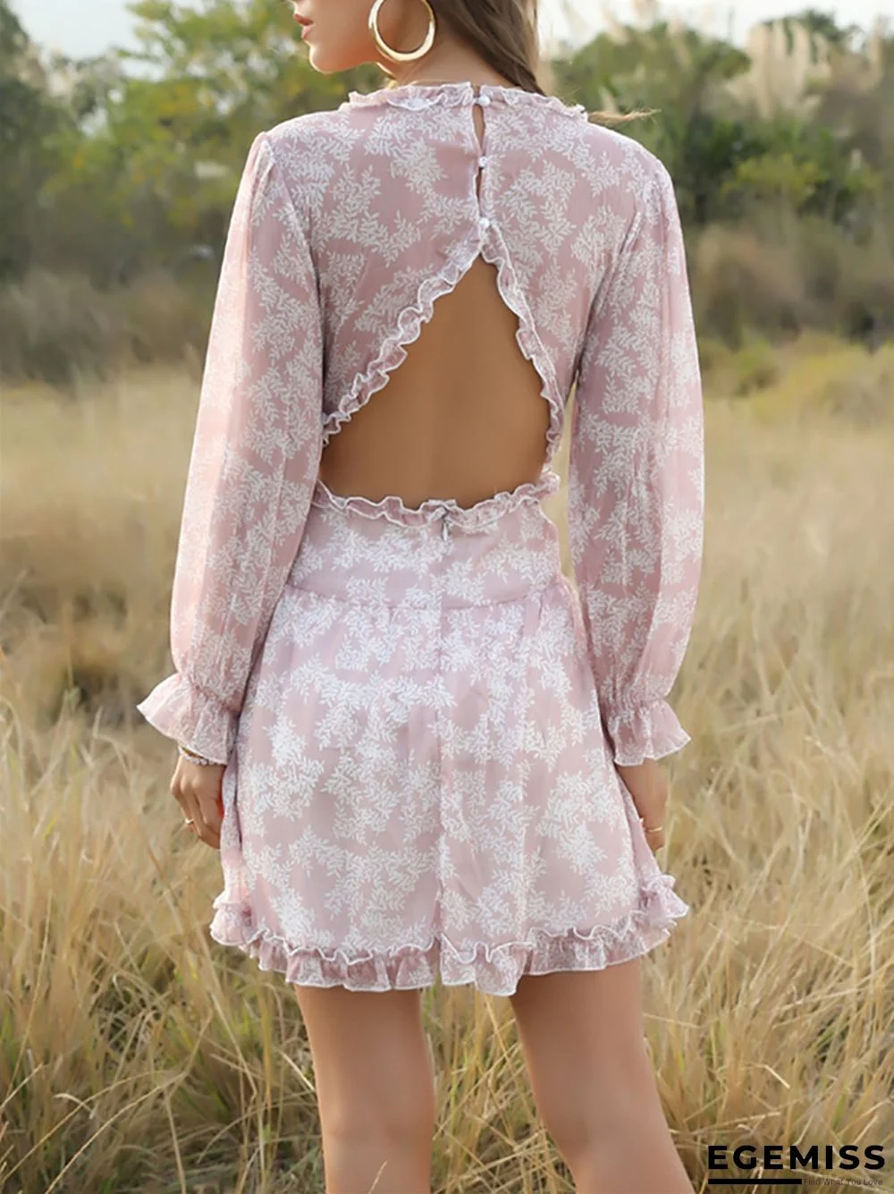 Fashion Short Floral Chiffon Dress Women's Cake Skirt | EGEMISS