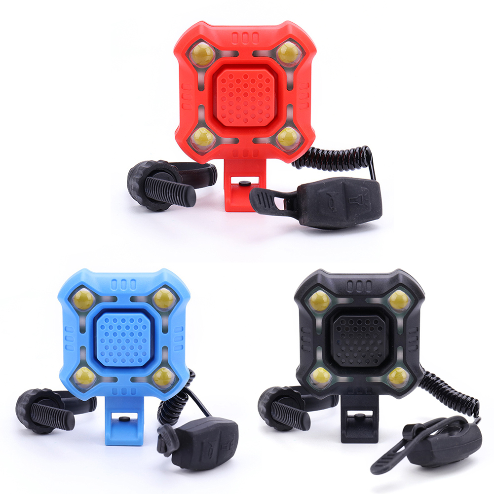 

USB Rechargeable Mountain Road Bike Front Light with Horn Bell Waterproof, Black, 501 Original