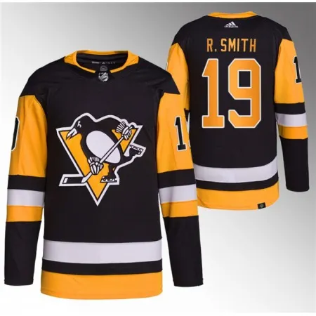 Men's Pittsburgh Penguins #19 Reilly Smith Black Stitched Jersey A1J9