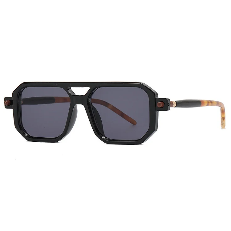 Men's Fashion Thick Frame Contrast Color Sunglasses