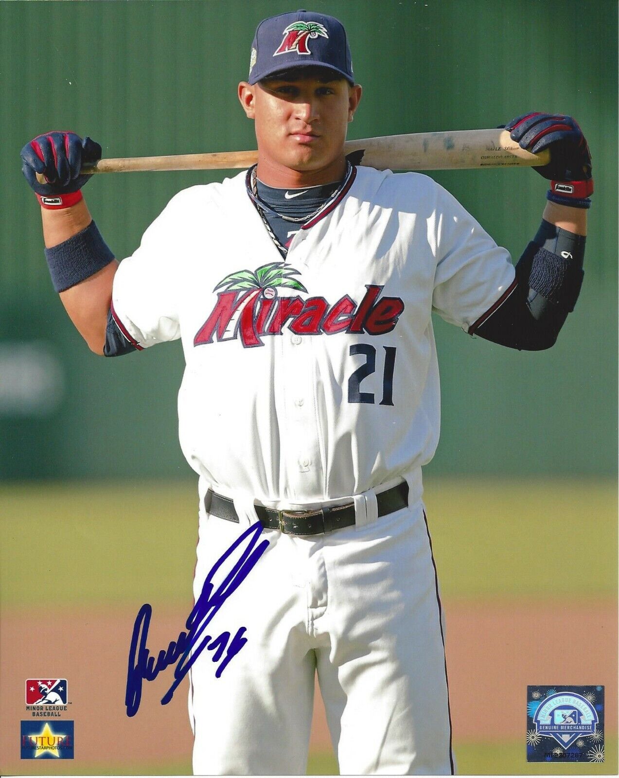 Oswaldo Arcia Autographed 8x10 Fort Myers Miracles#S1164